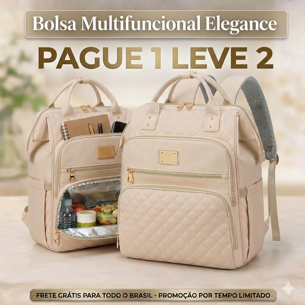 [PAGUE 1 LEVE 2] Bolsa MultiFuncional Velouette + Frete Grátis