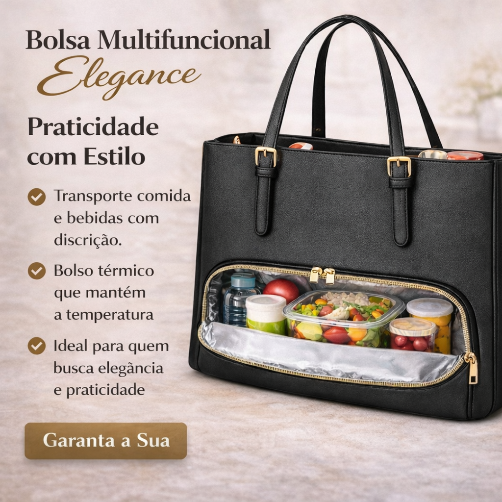 Bolsa Multifuncional Elegance + Frete Grátis